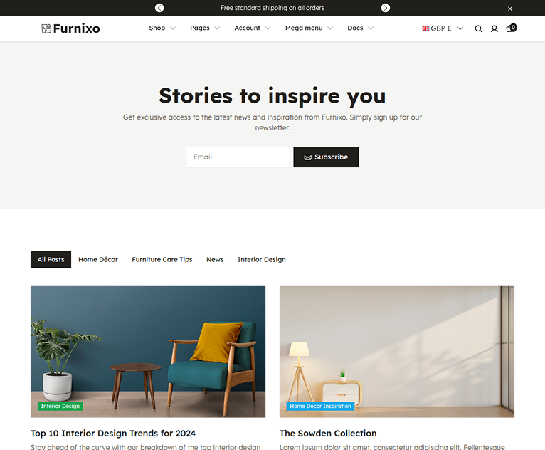Aborad landing page