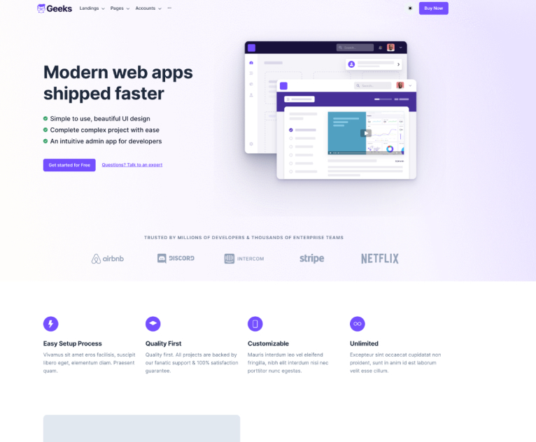 edtech landing page