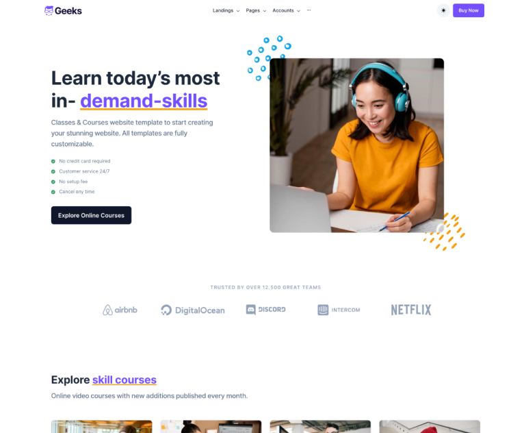 Landing page design education