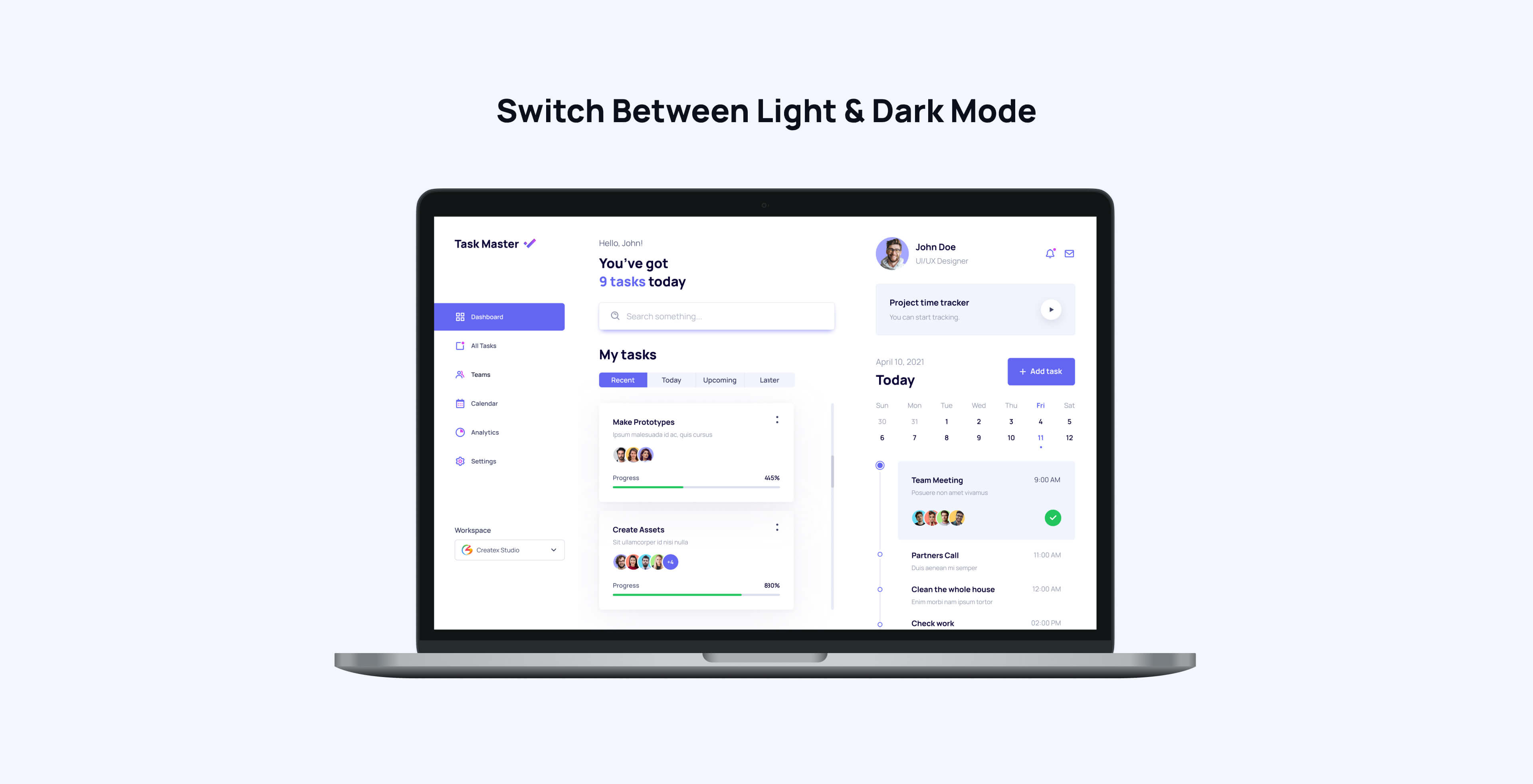 Dashboard Light Mode